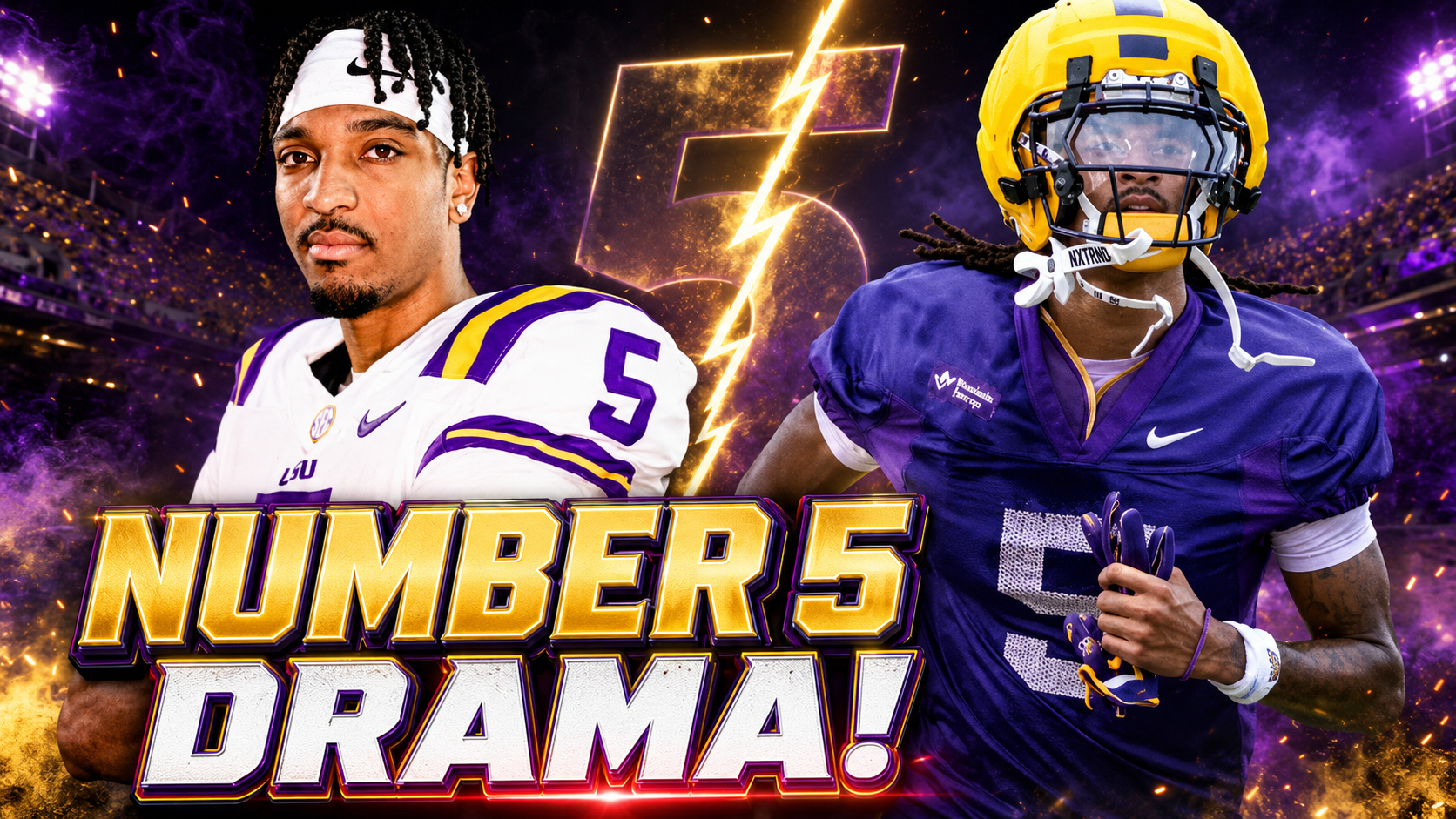 Jayden Daniels number drama involving LSU cornerback DJ Pickett wearing the No. 5 jersey