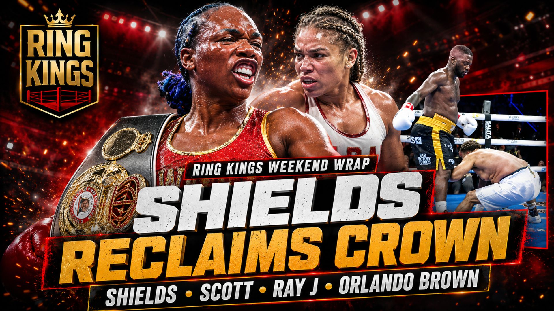 Ring Kings Weekend Wrap featuring Claressa Shields reclaiming the WBA and WBC middleweight titles