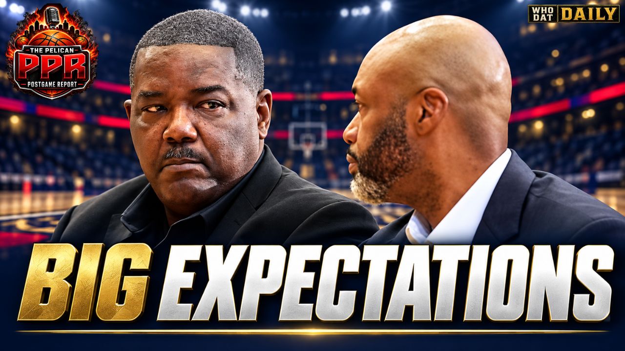 Joe Dumars and Jamahl Mosley featured in a New Orleans Pelicans graphic about 2026–27 expecJoe Dumars and Jamahl Mosley featured in a New Orleans Pelicans graphic about 2026–27 expectations and roster depth.tations and roster depth.