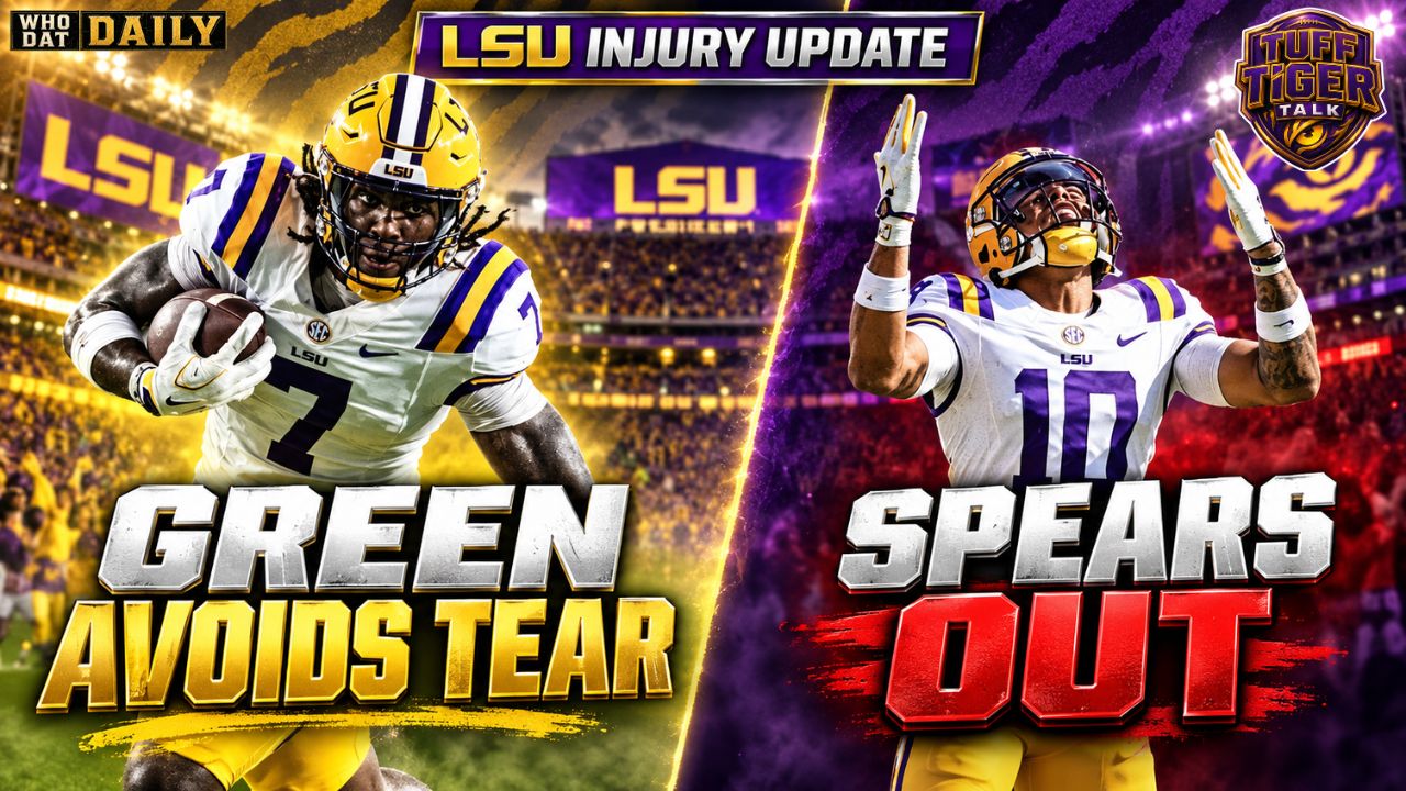 LSU tight end Trey’Dez Green and safety Dashawn Spears suffered knee injuries against Ole Miss.
