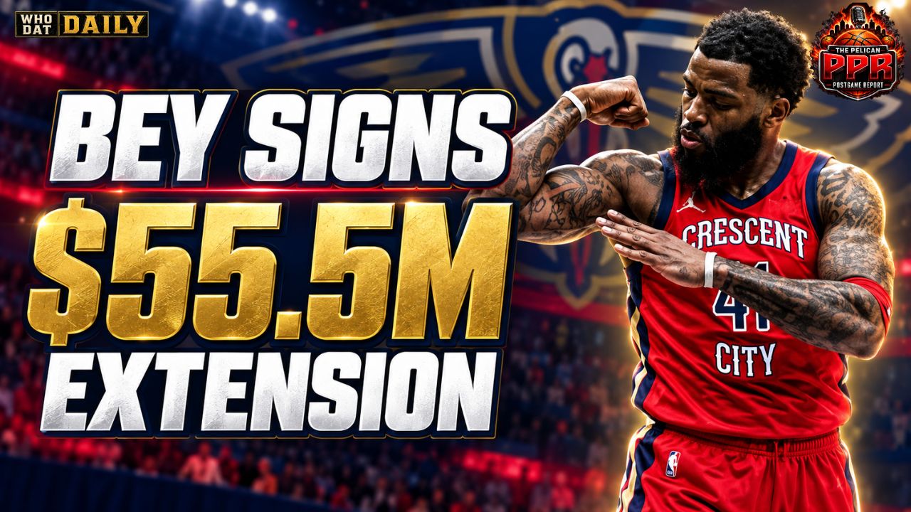 New Orleans Pelicans forward Saddiq Bey after agreeing to a three-year, $55.5 million contract extension.
