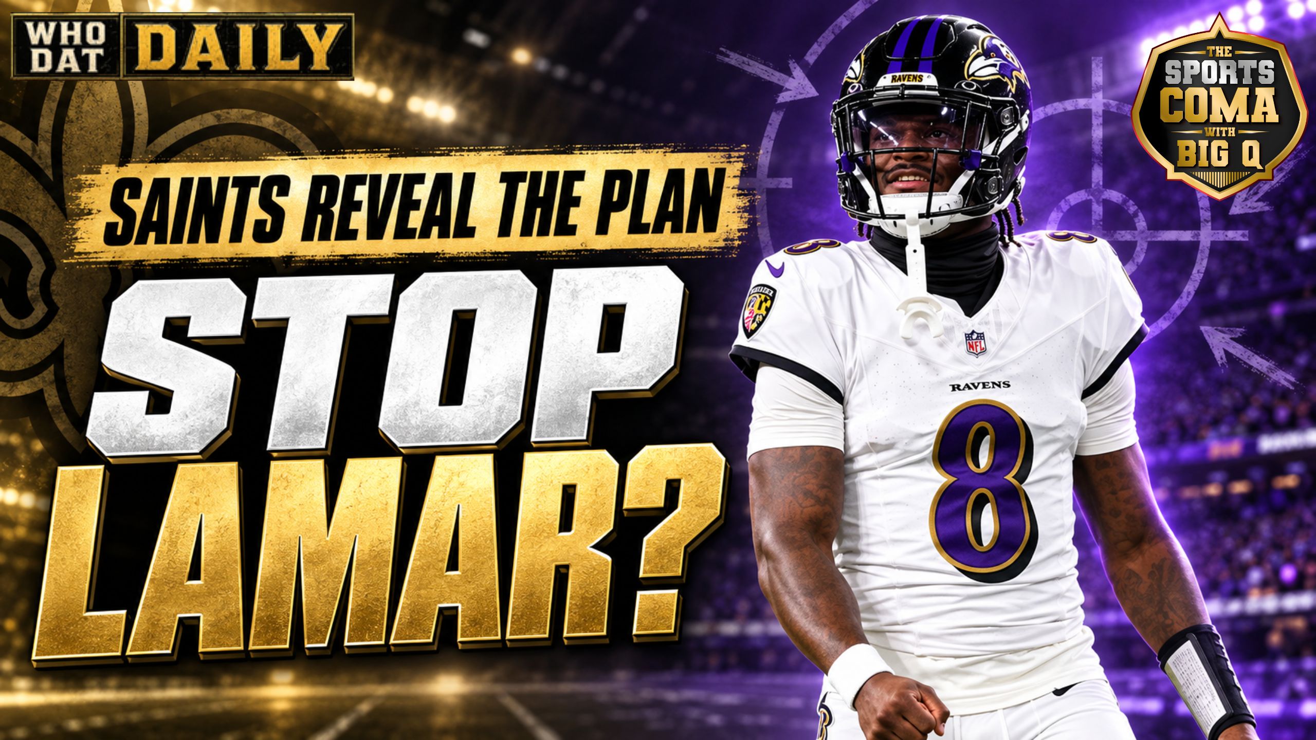 ig Q previews the New Orleans Saints’ plan for Baltimore Ravens quarterback Lamar Jackson and reviews the Thursday injury report.