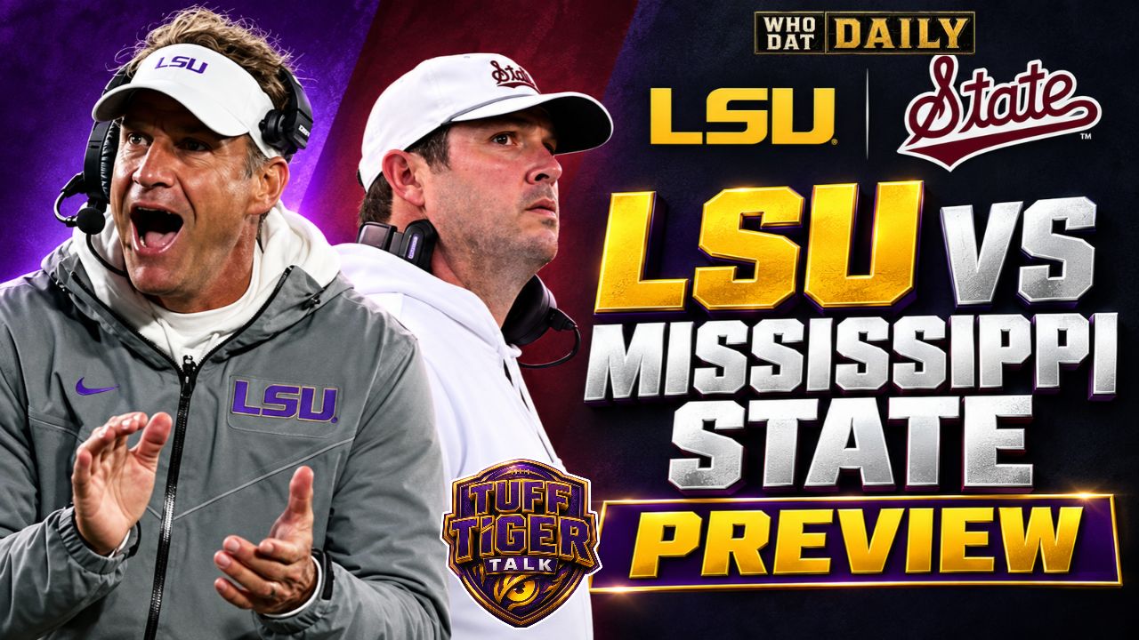 LSU versus Mississippi State homecoming preview graphic showing No. 22 LSU, No. 16 Mississippi State and the October 17 matchup.