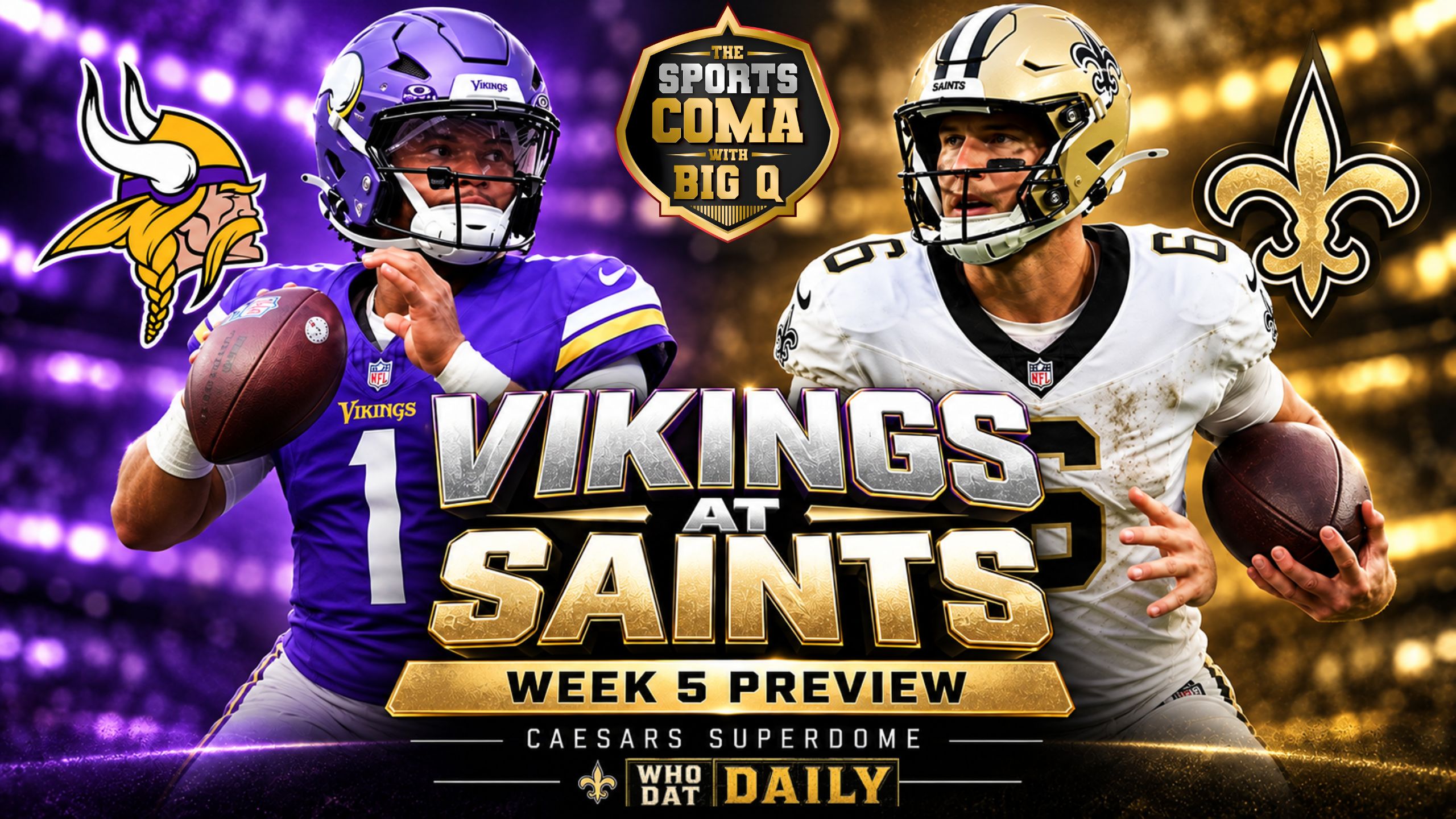 Saints vs. Vikings Preview matchup preview graphic